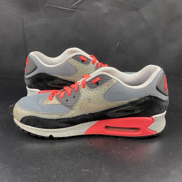 Nike Air Max 90 Premium Bamboo Safari Infrared Gray 700155-006 Men’s Size 8.5 - Picture 3 of 14
